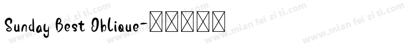 Sunday Best Oblique字体转换